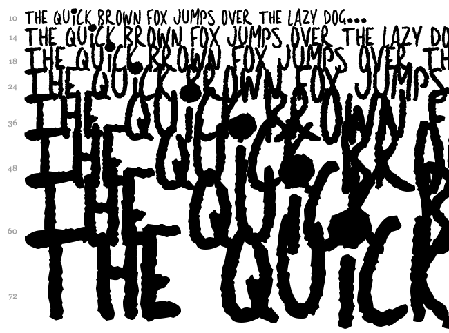 Shiny Darks font waterfall
